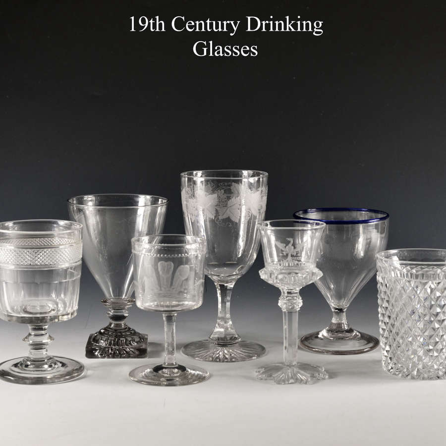 19th Century English drinking glasses