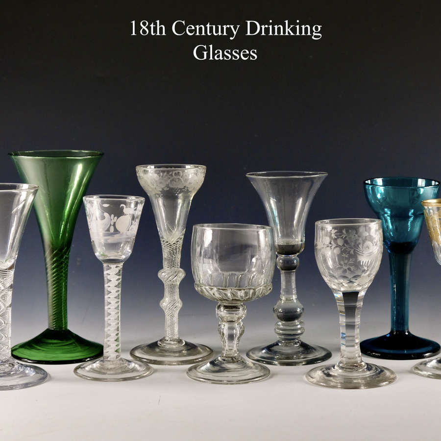 18th Century English drinking glasses