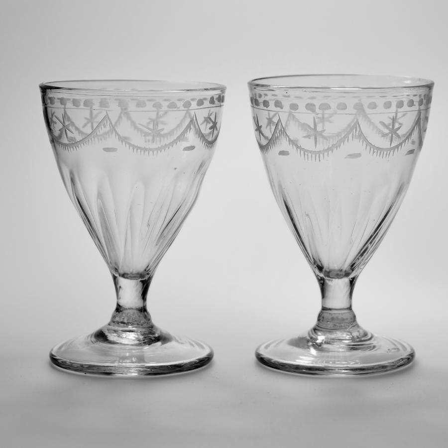 Pair of rummers English C1790