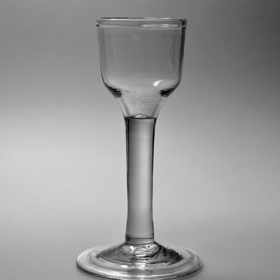 Plain stem wine glass C1760.