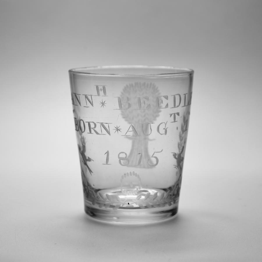 Engraved tumbler dated 1815.