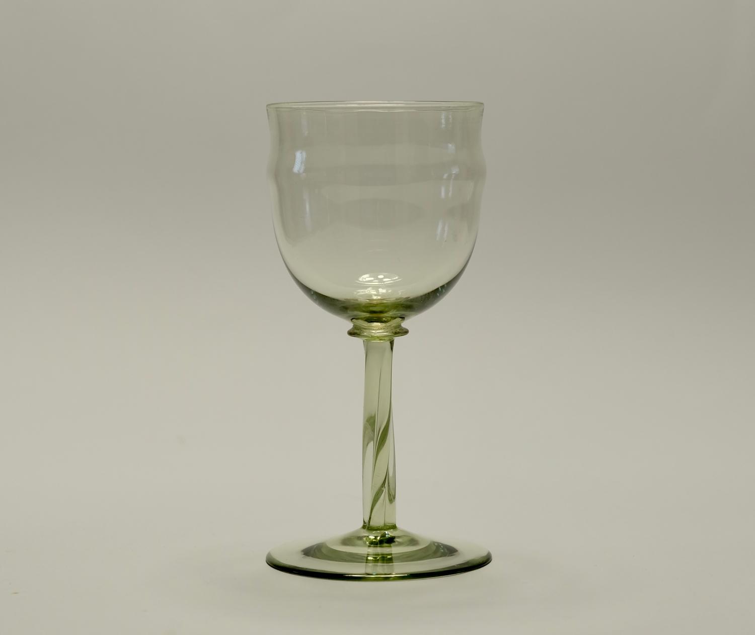 Wine glass designed by Philip Webb C1900