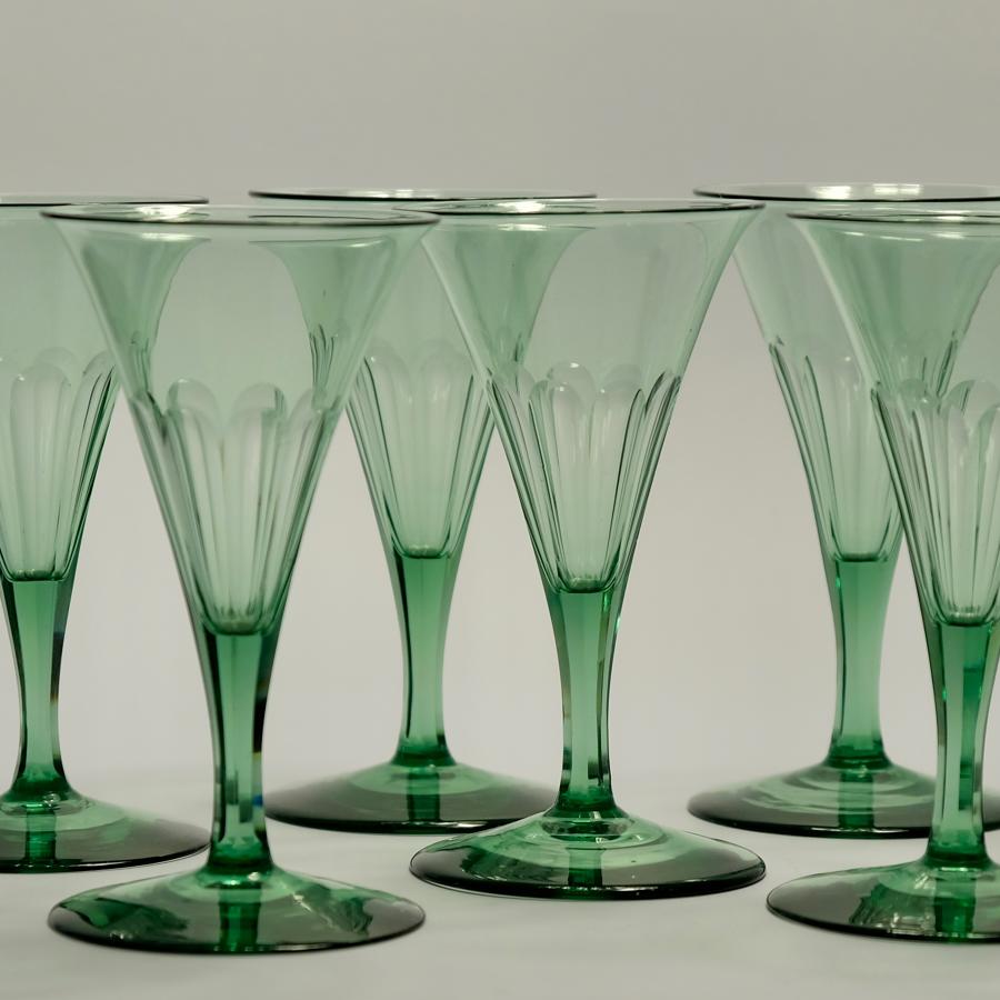 Set of six wine glasses C1840