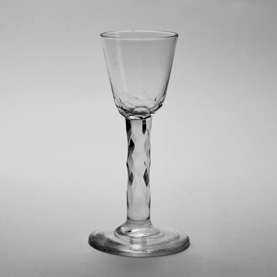 Facet stem wine glass C1780