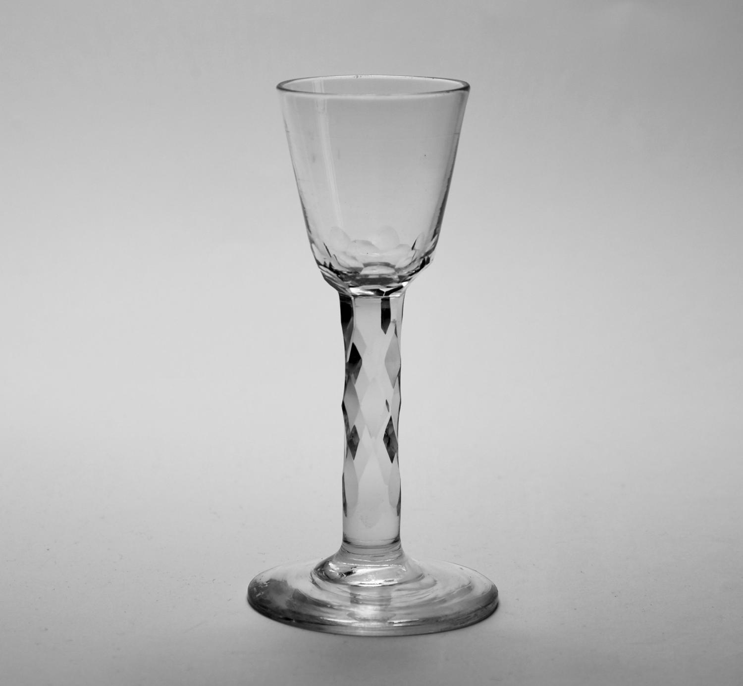 Facet stem wine glass C1780