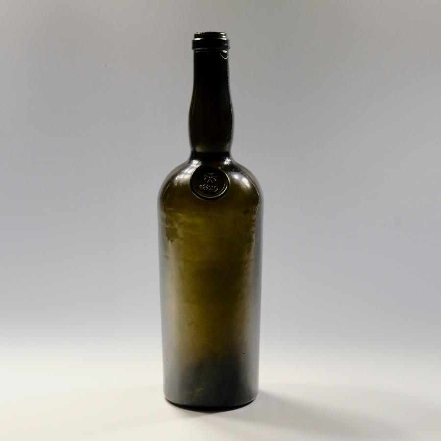 Antique wine bottle - sealed cylinder wine bottle C1860's