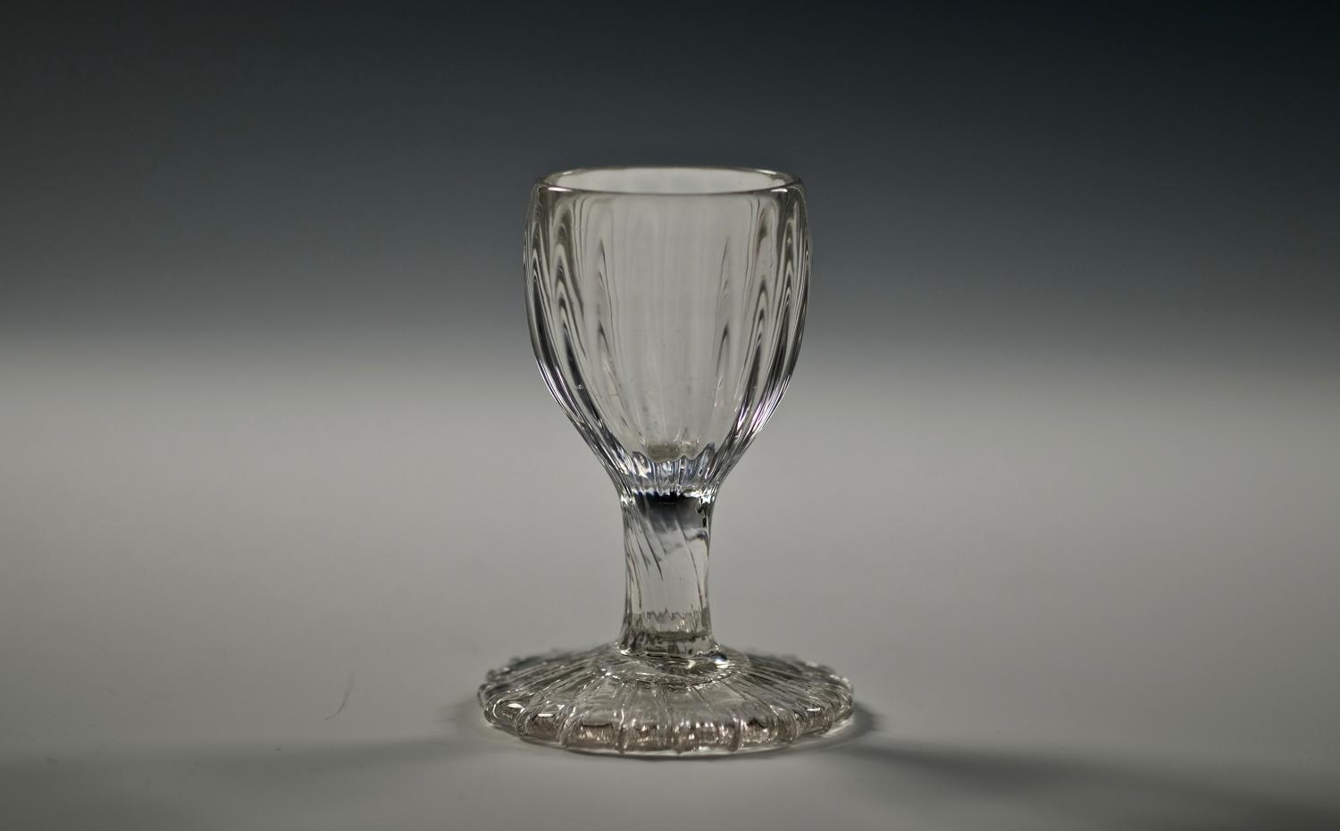 Dram glass with oversewn foot C1770