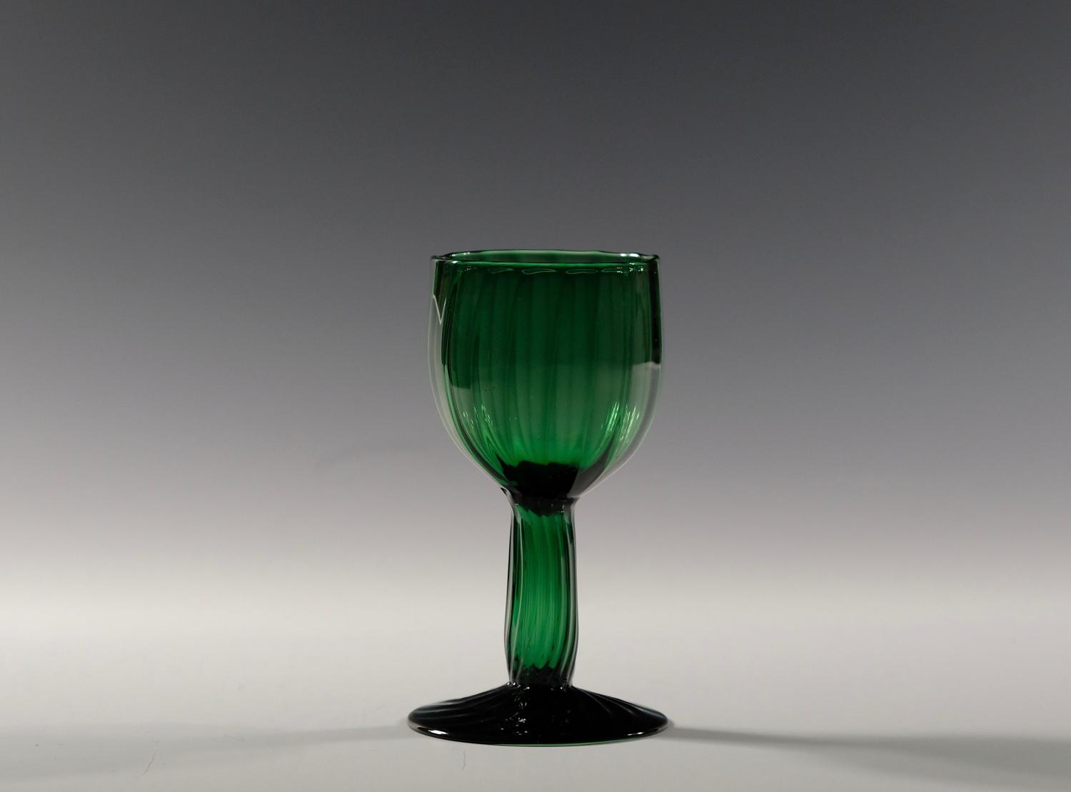 Green wine glass English C1770