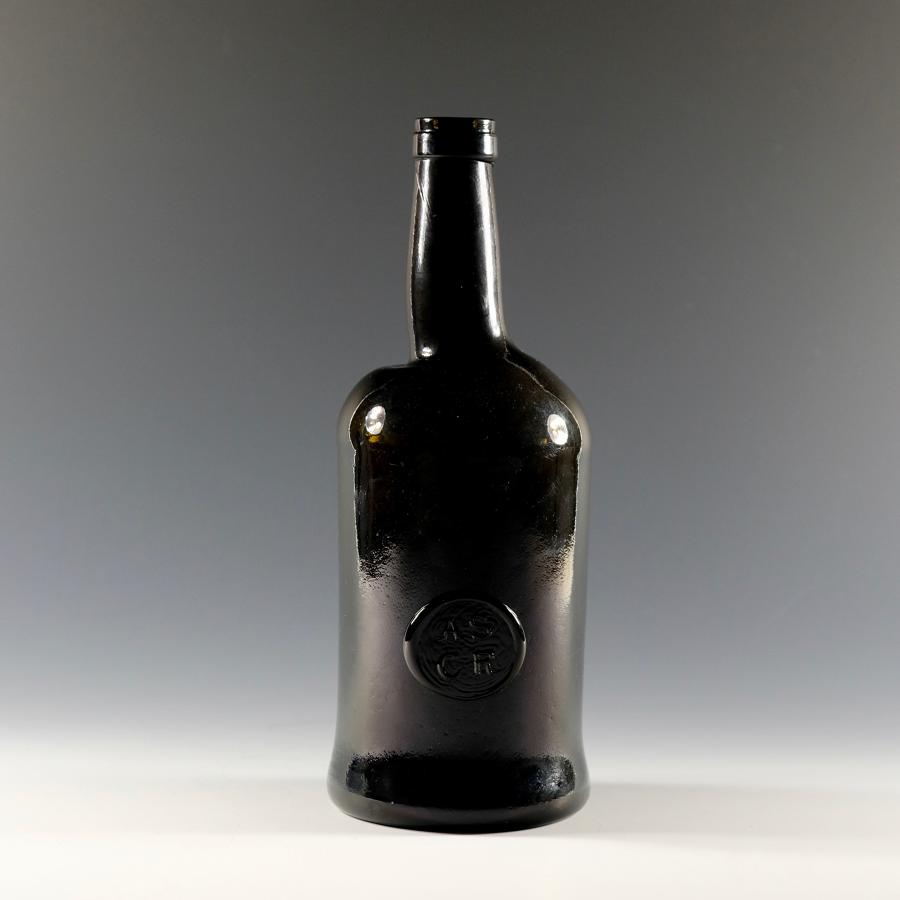 Late 18th century sealed wine bottle