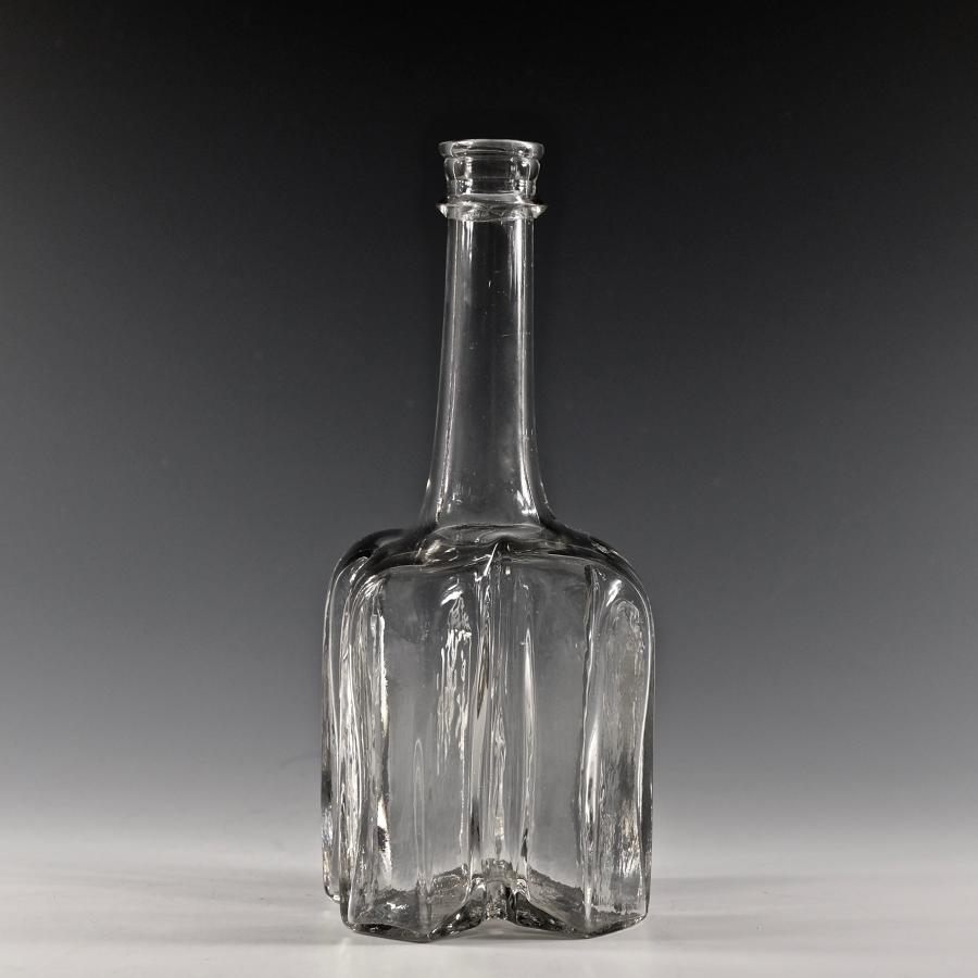 Fine cruciform decanter bottle English C1730