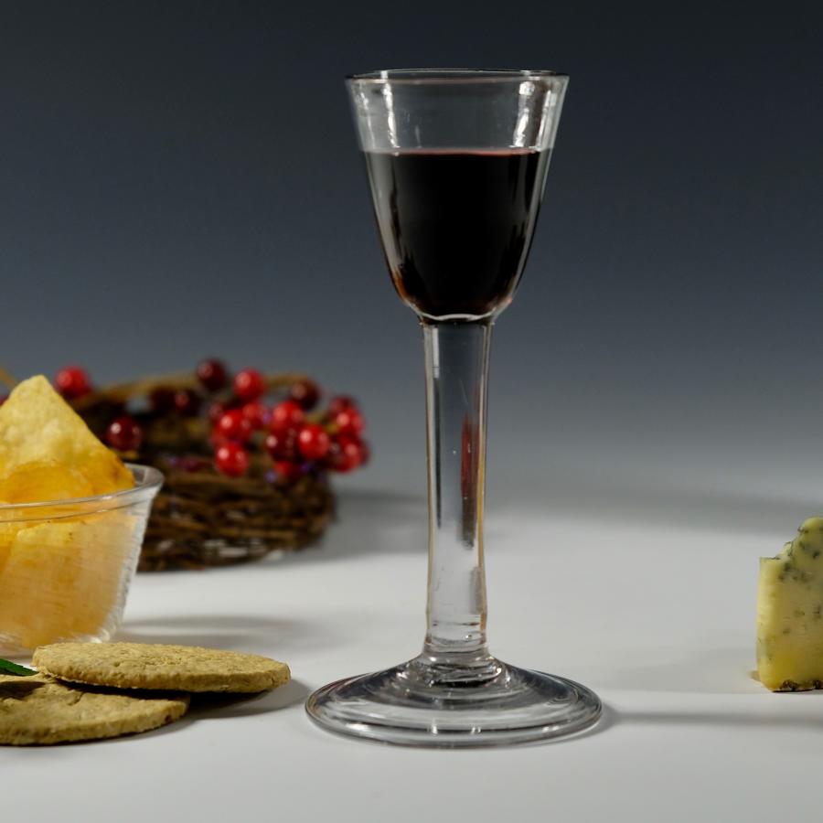 Plain stem wine / cordial glass English C1750