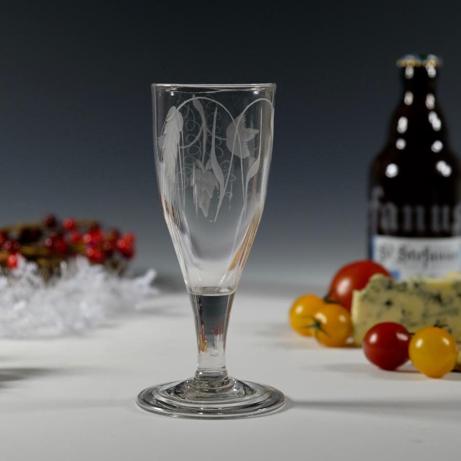 Plain stem ale glass English C1790 glass
