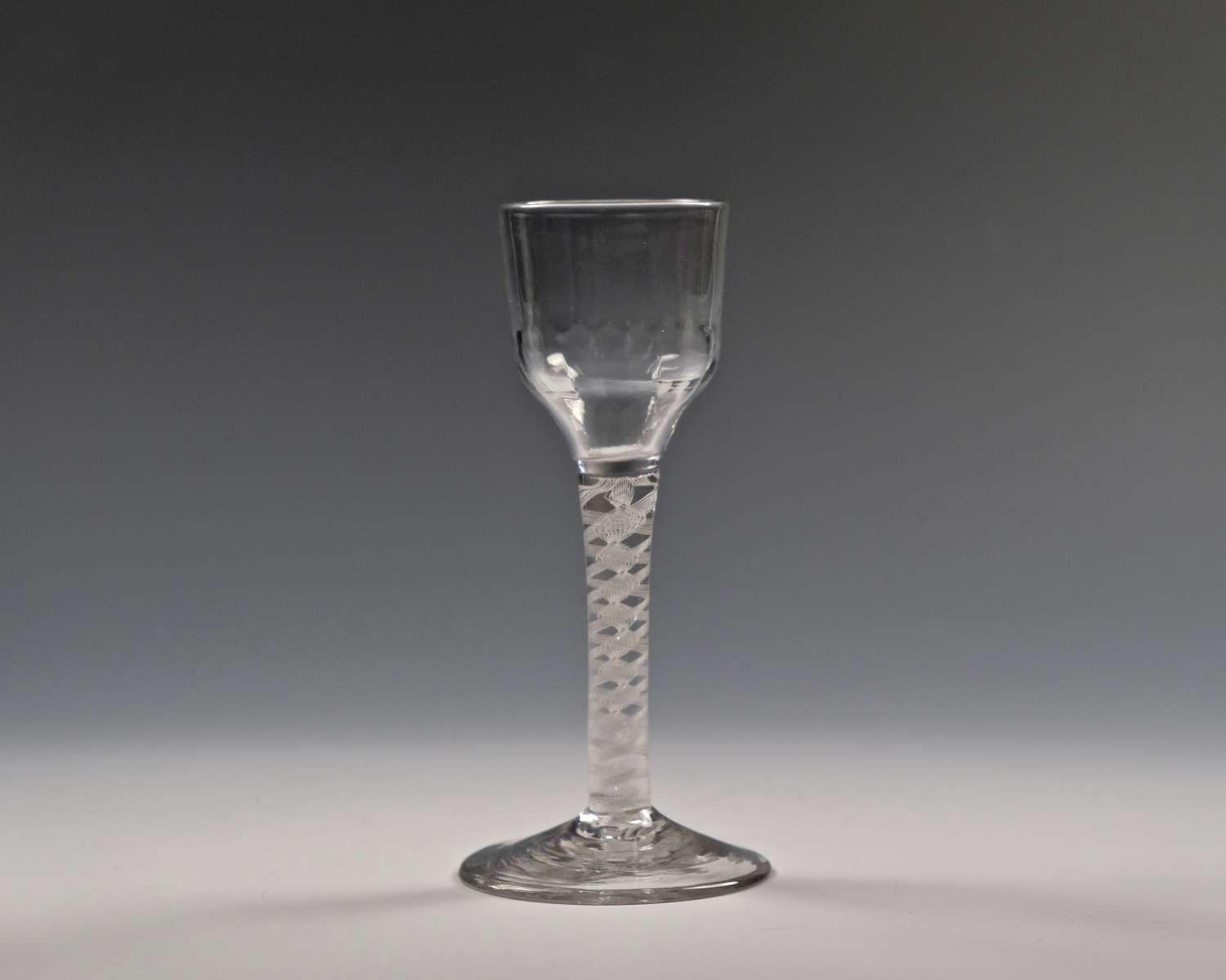 Wine glass opaque twist English C1765