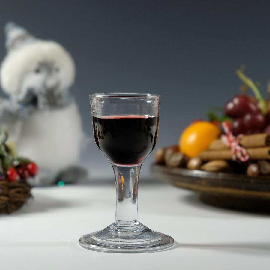 Short plain stem wine glass English 1760