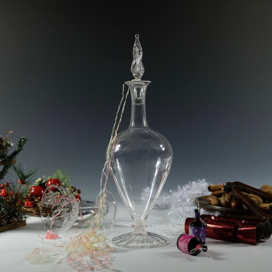 Claret decanter by Harry Powell Whitefriars C1900