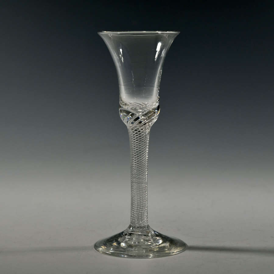 Multi spiral air twist wine glass C1755