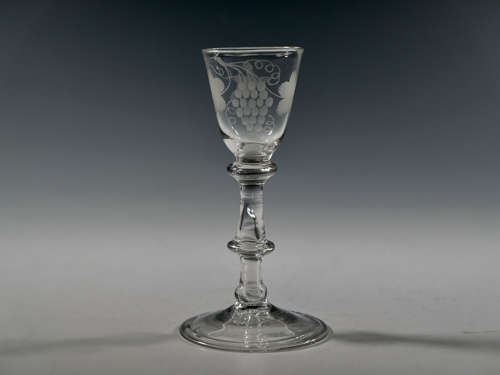 Balustroid wine glass English C1745
