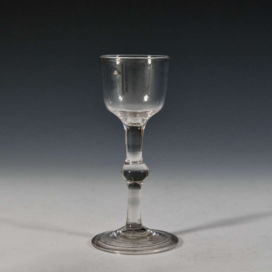 Balustroid wine glass English c1760