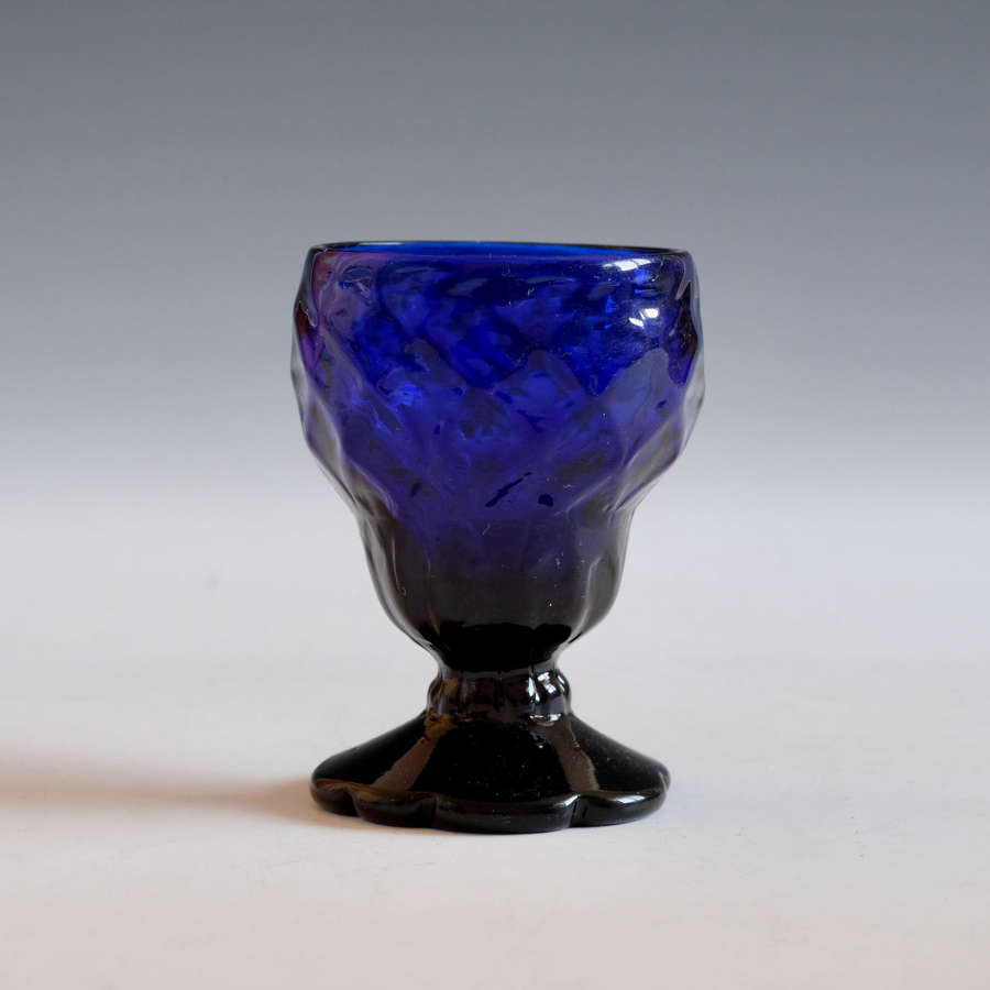 Blue bonnet glass English c1780