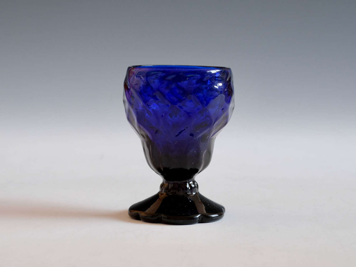 Blue bonnet glass English c1780