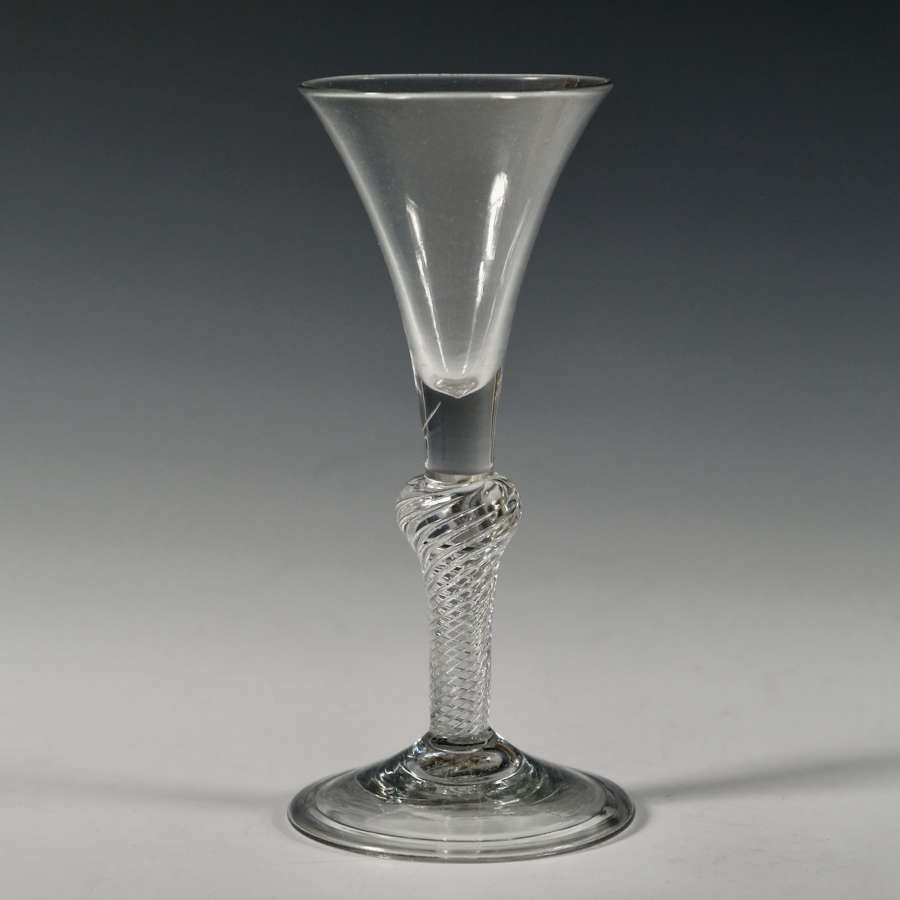 Composite stem wine glass English c1750