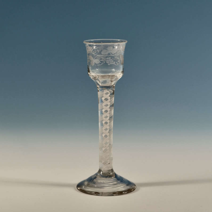 Cordial glass Irish c1760