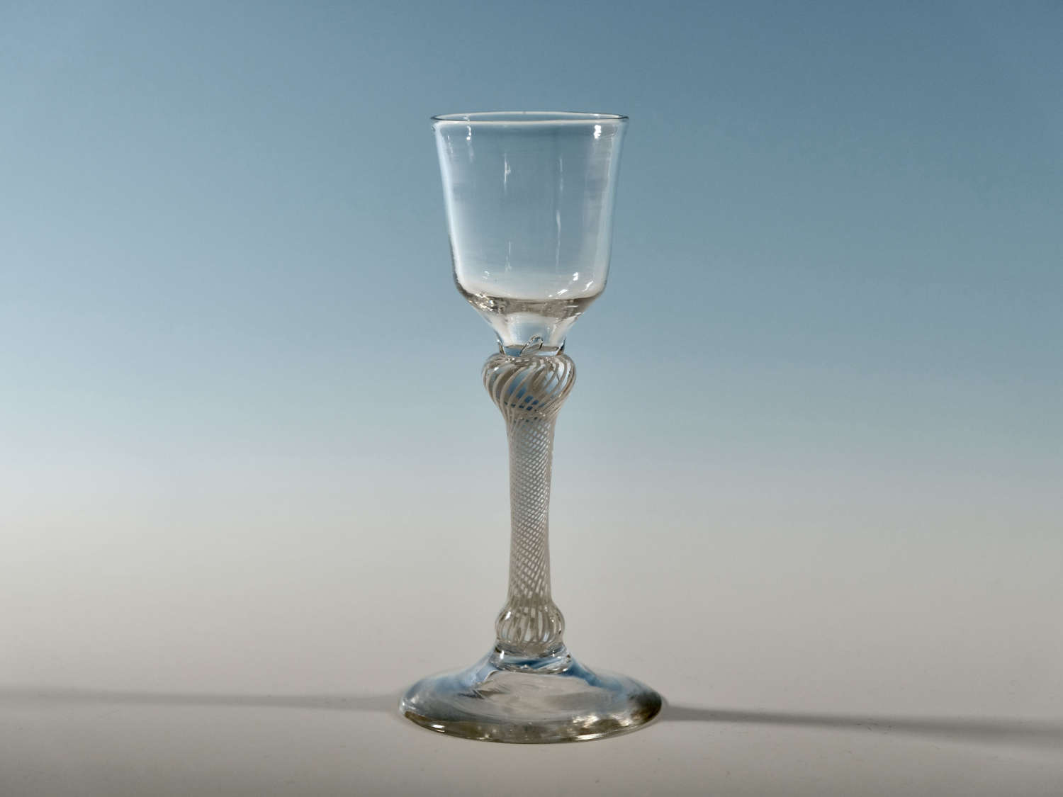 Multi spiral opaque twist wine glass c1760