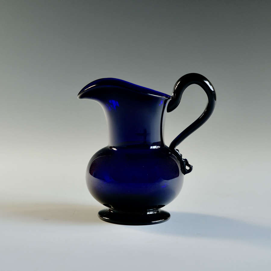 Blue cream jug English c1820