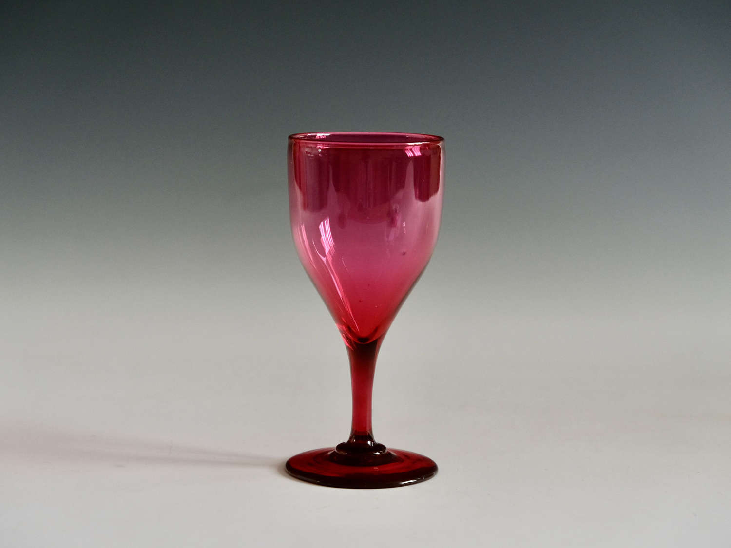 Red wine glass English c1850