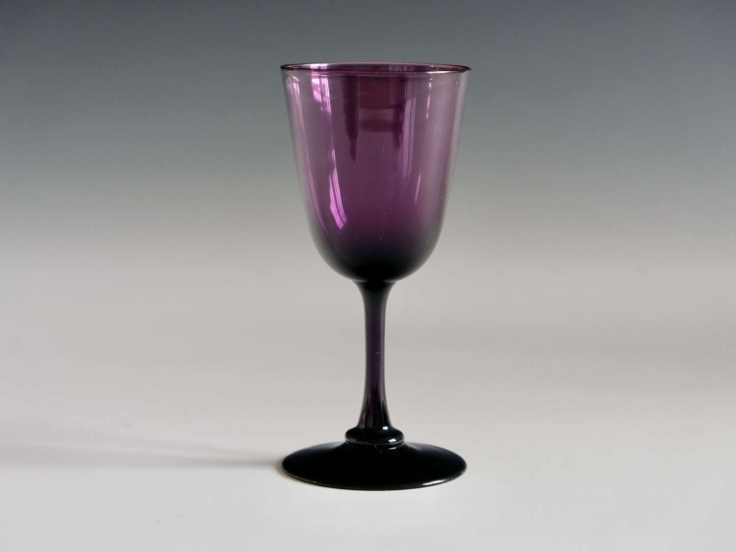 Amethyst wine glass English c1860