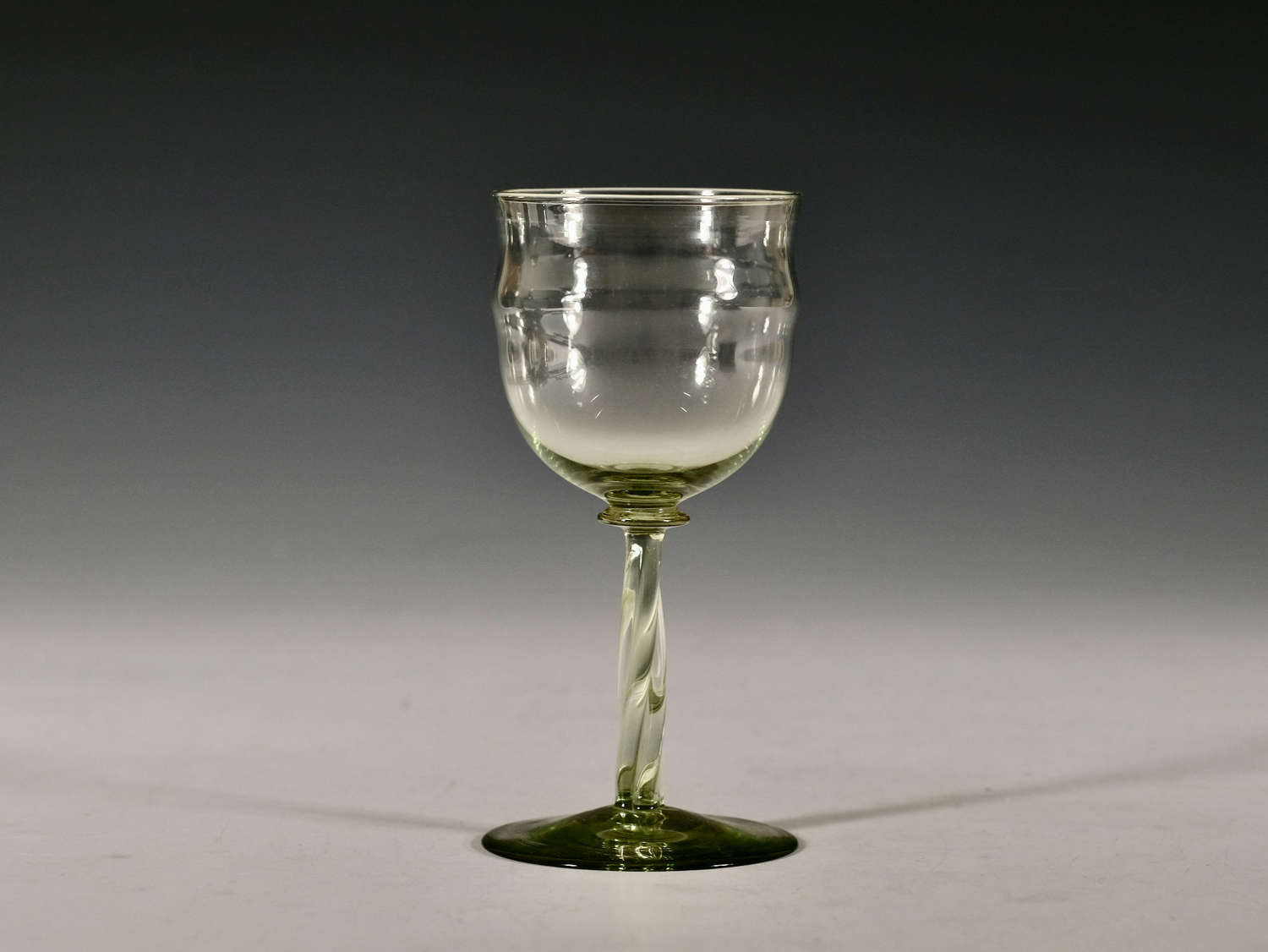 Sea green wine glass by Philip Webb c1890