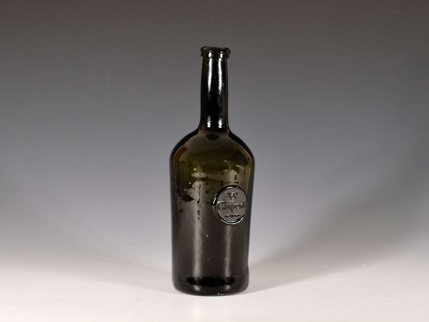 Wine bottle sealed W Clapcott c1790-1800