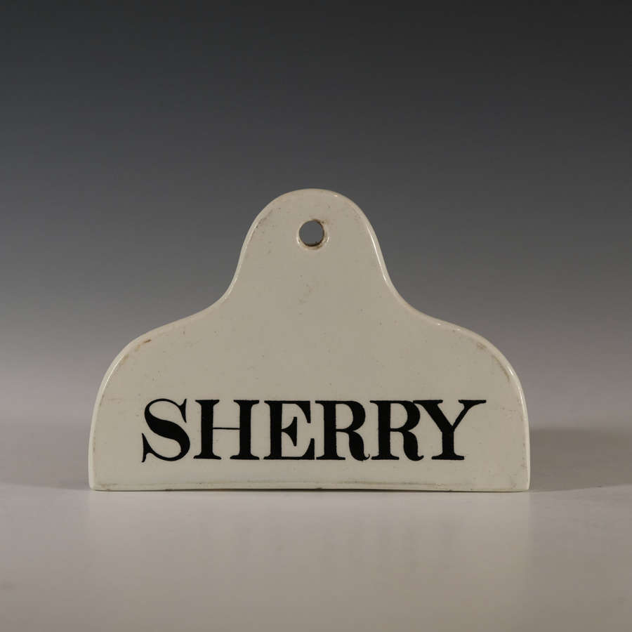 Bin label Sherry Early 19th century