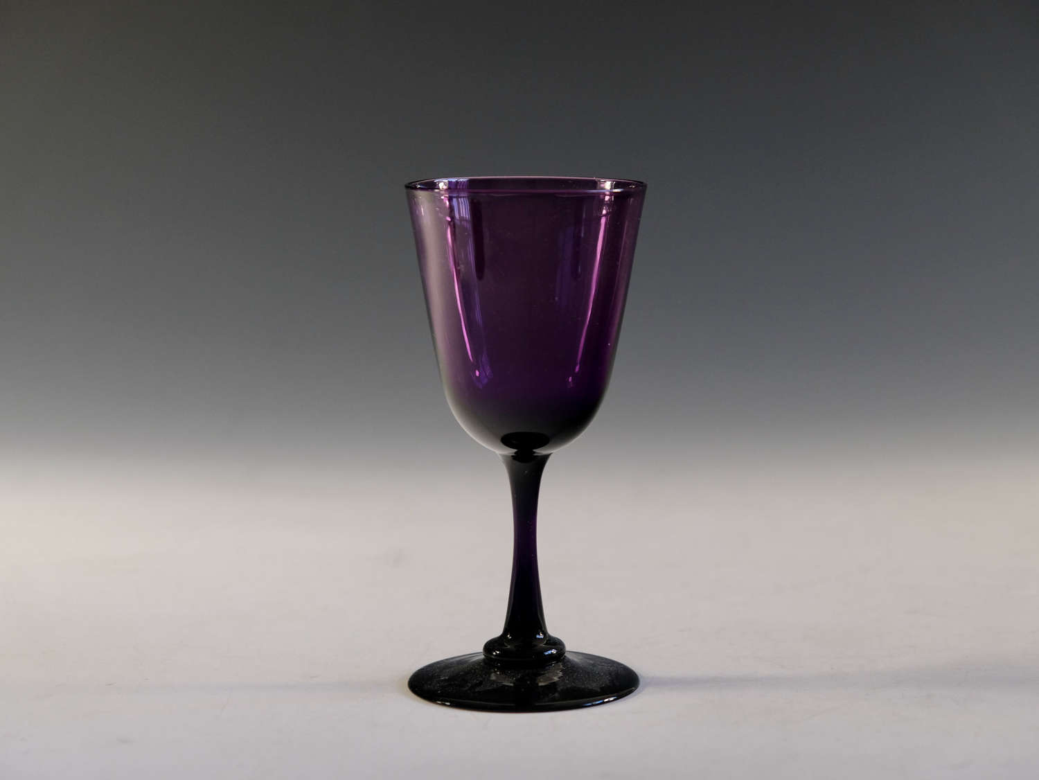 Antique wine glass amethyst English c1860