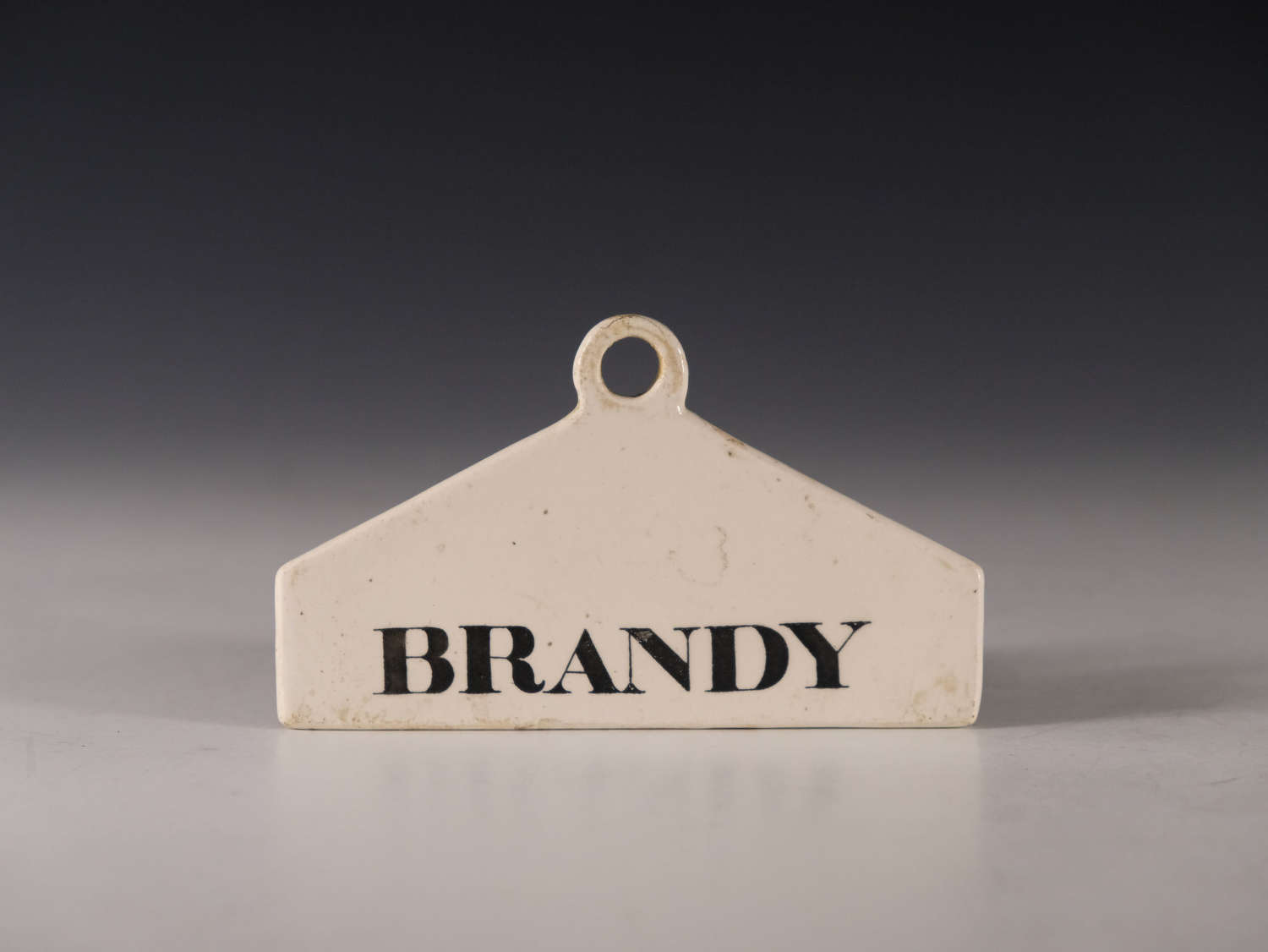 Antique bin label Brandy English early 19th century