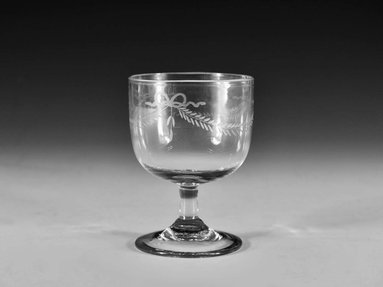 Antique glass rummer Irish c1800