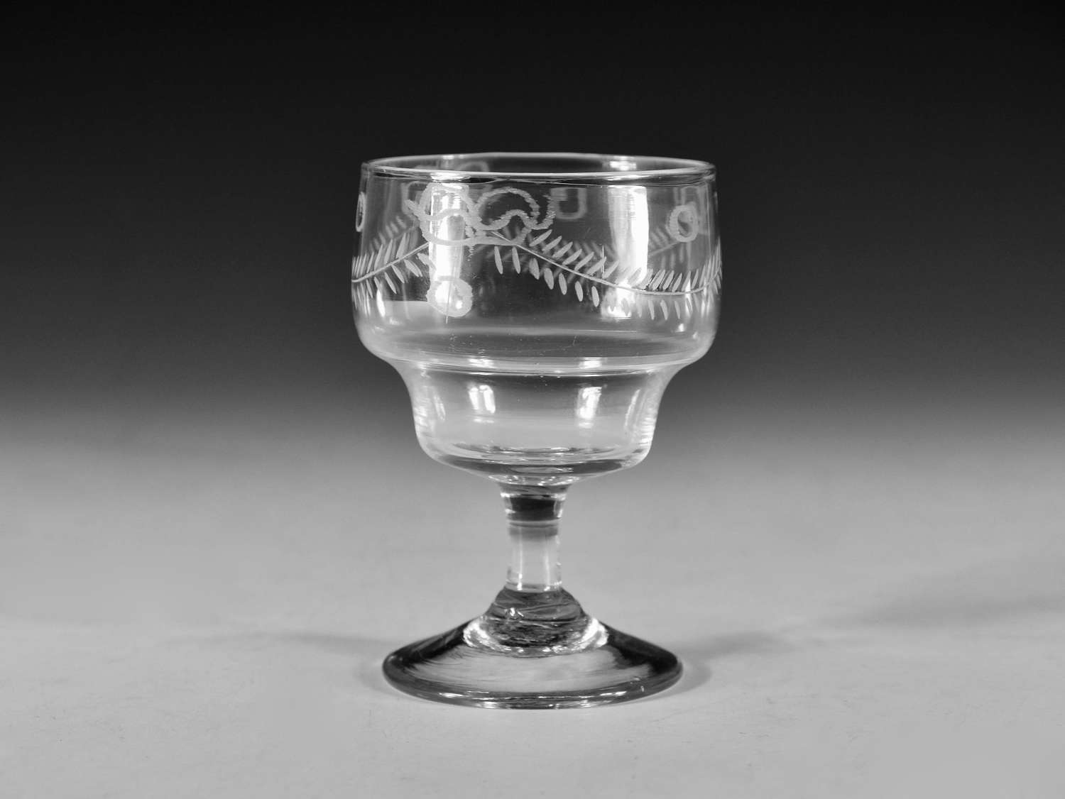 Antique glass rummer Irish c1800