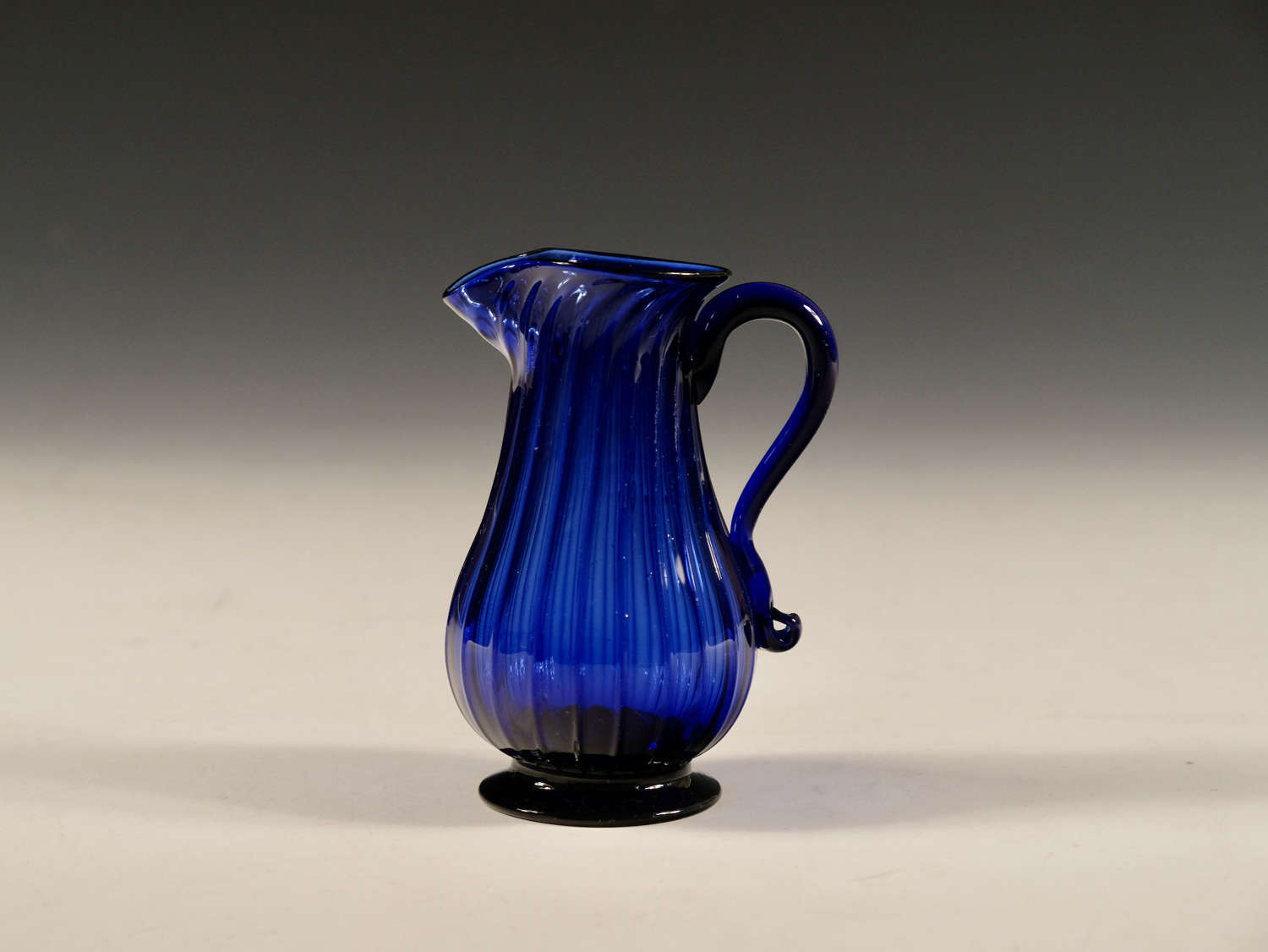 Antique cream jug blue English c1780