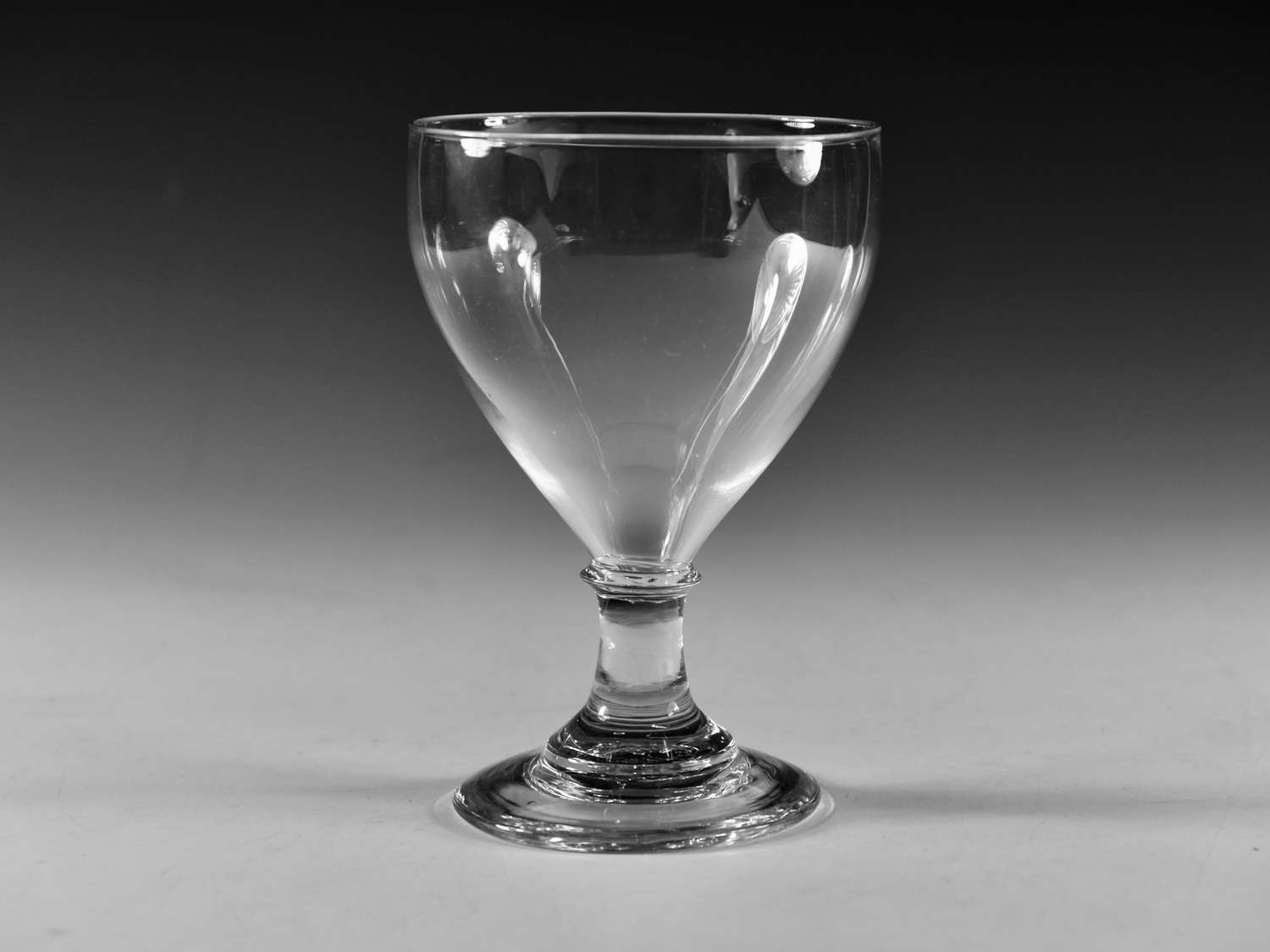 Antique glass ovoid rummer English c1800