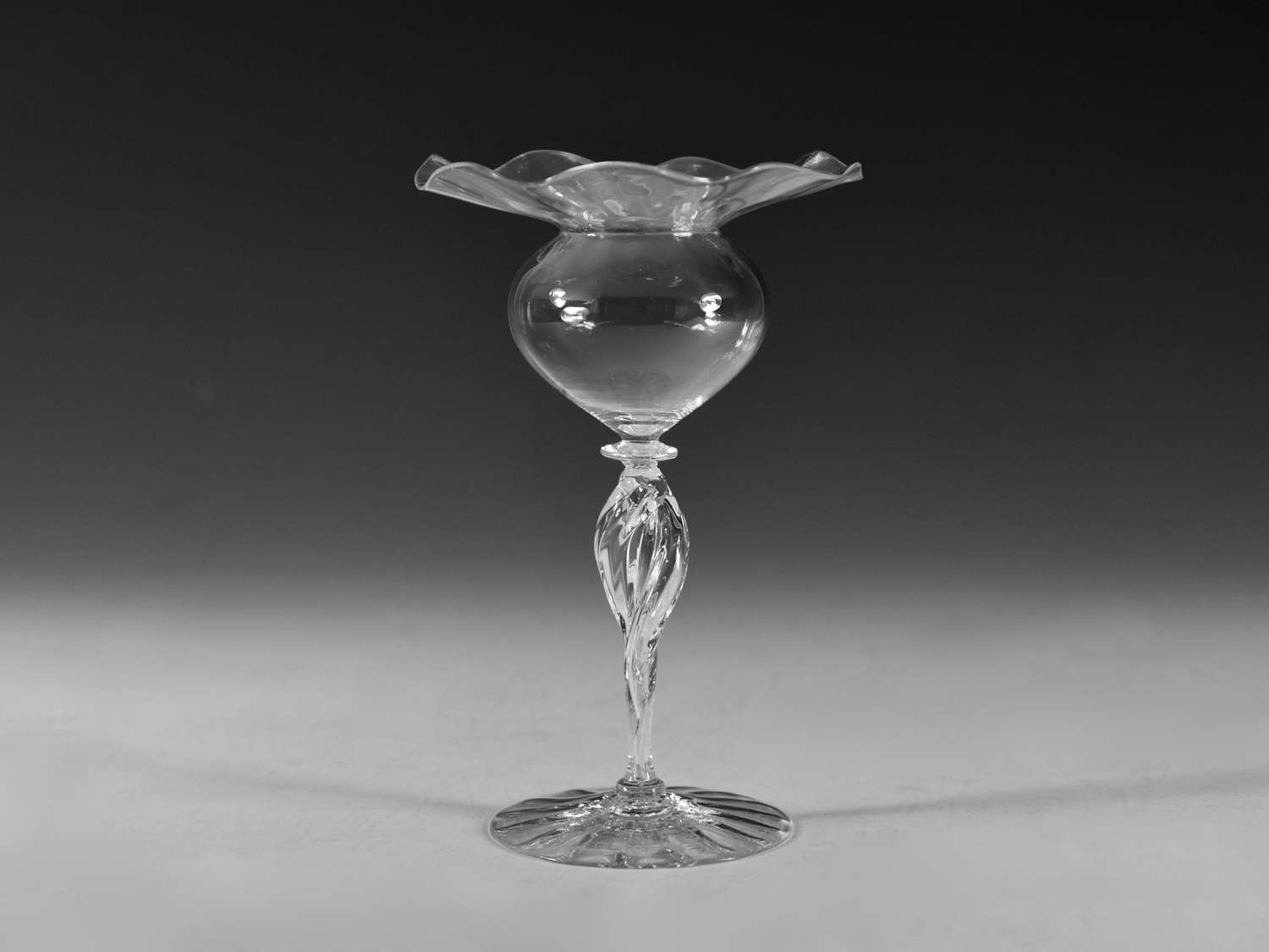 Antique glass Venetian inspired vase by Harry Powell c1880