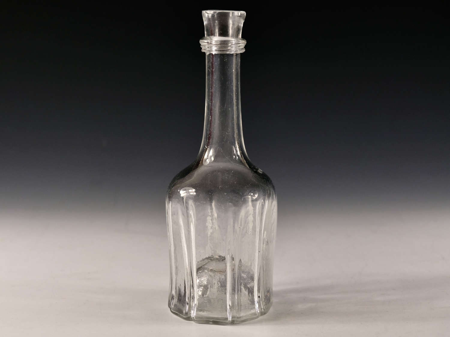 Antique glass serving bottle English c1750