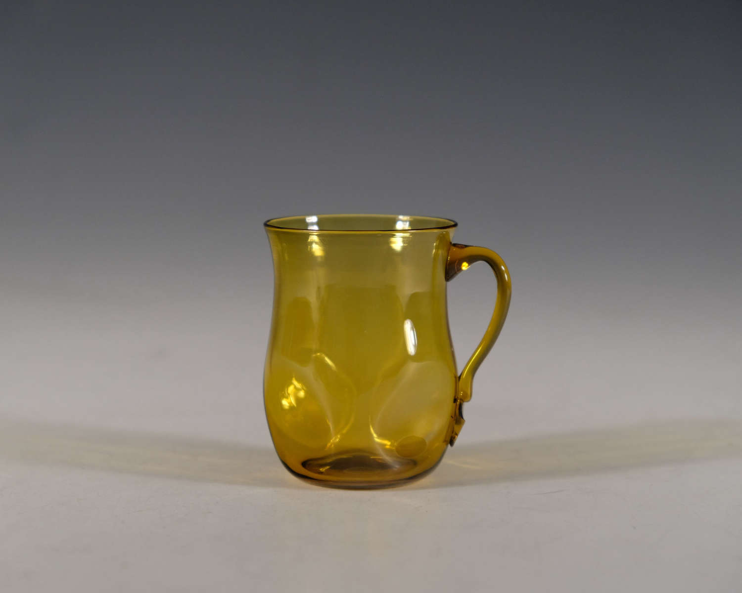 Antique glass amber punch glass Whitefriars c1890