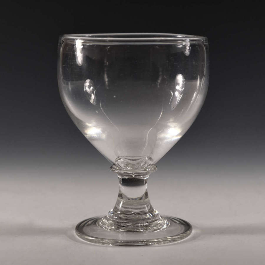Antique glass ovoid rummer English c1810