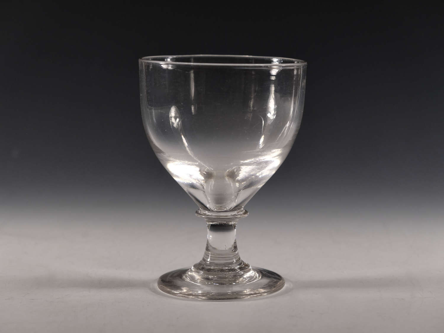 Antique glass ovoid rummer English c1810