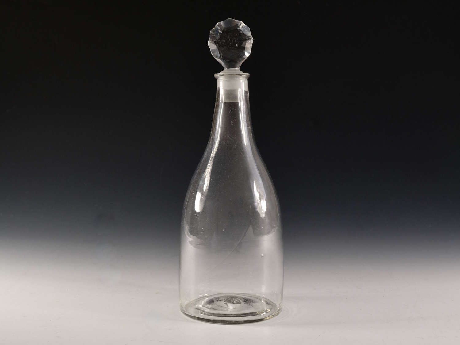 Antique glass taper decanter English c1780