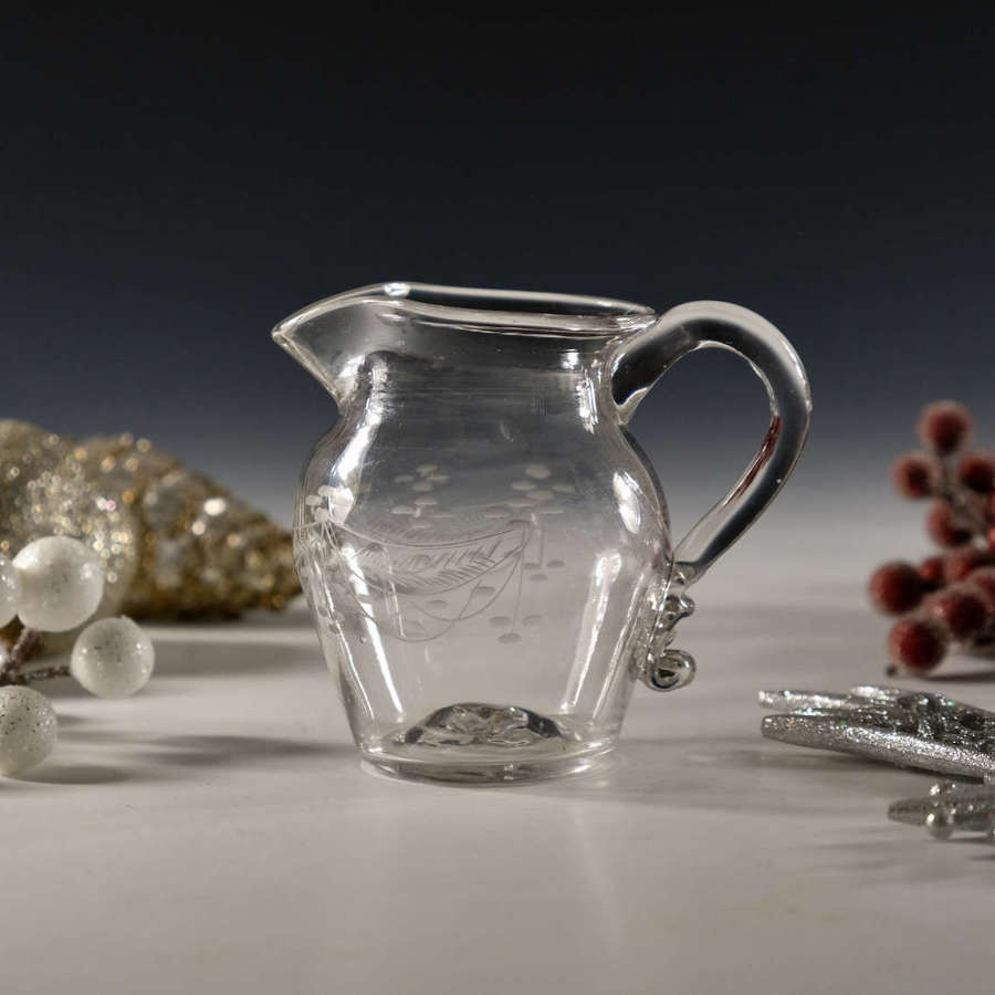 Antique glass - cream jug English c1800