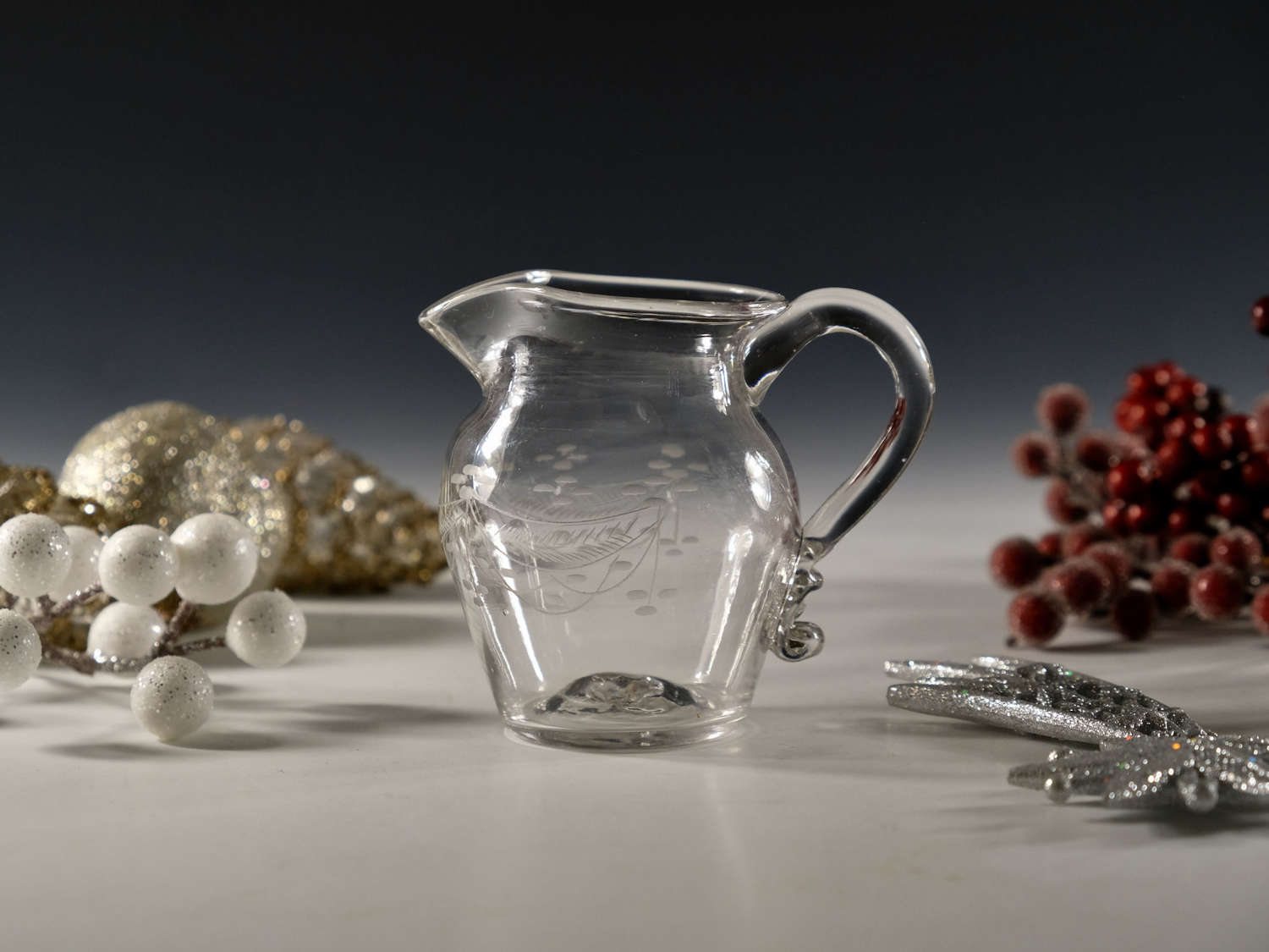 Antique glass - cream jug English c1800