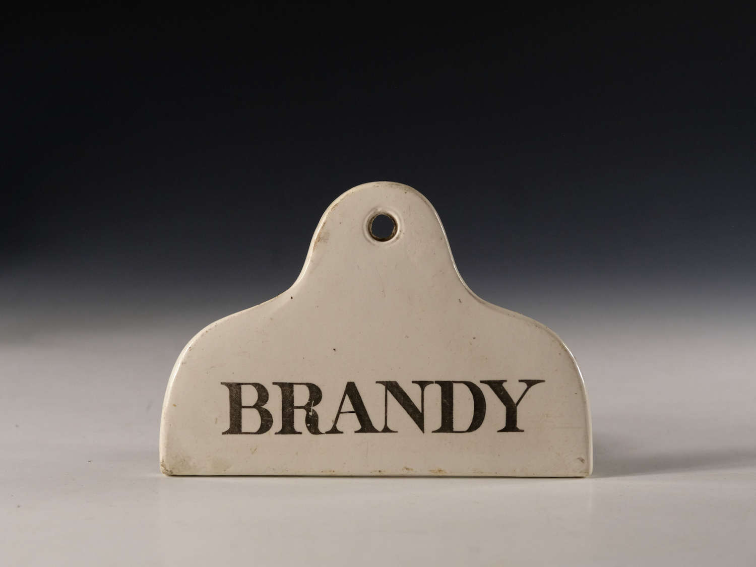 Antique bin label Brandy English early 19th century