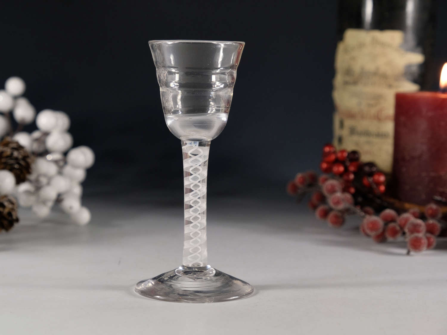 Antique glass - Lynn wine glass English c1765