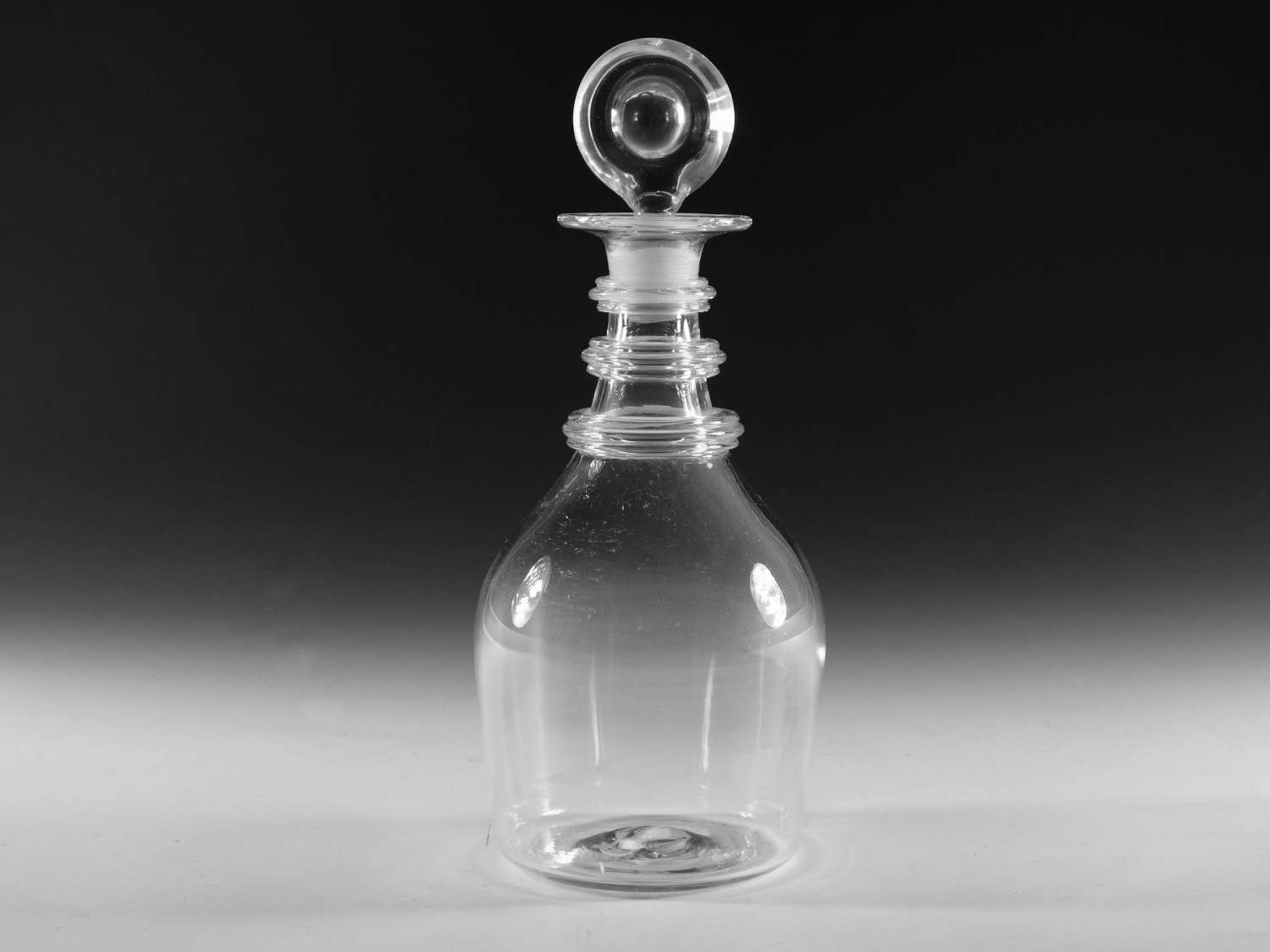 Antique glass - Decanter half size English c1820